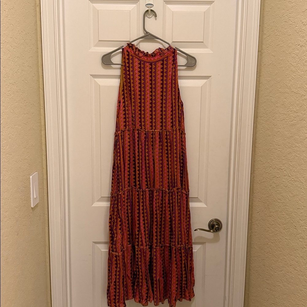 Oliphant Pink and Purple Maxi Dress